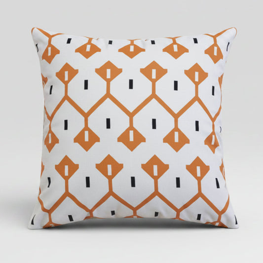Housse de coussin Extérieur Treillis Orange
