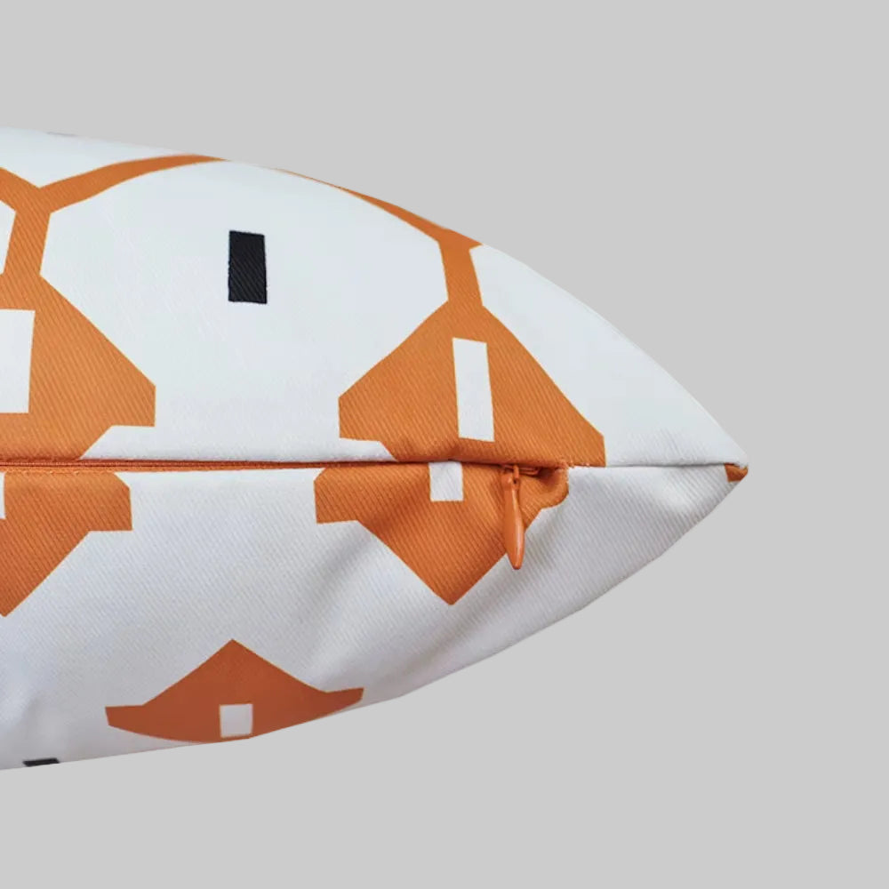 Housse de coussin Extérieur Treillis Orange