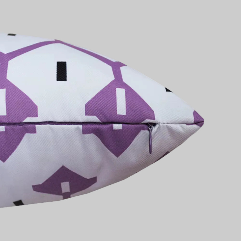 Housse de coussin Extérieur Treillis Violet