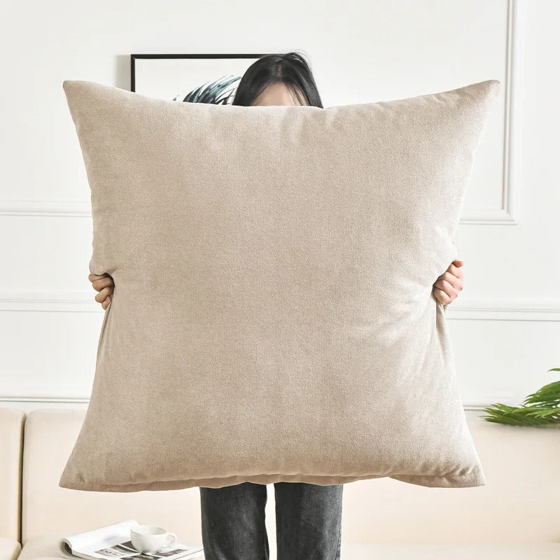 Housse coussin<br> Grande taille Marron