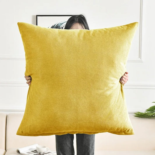 Housse coussin<br>Grande taille Jaune Moutarde