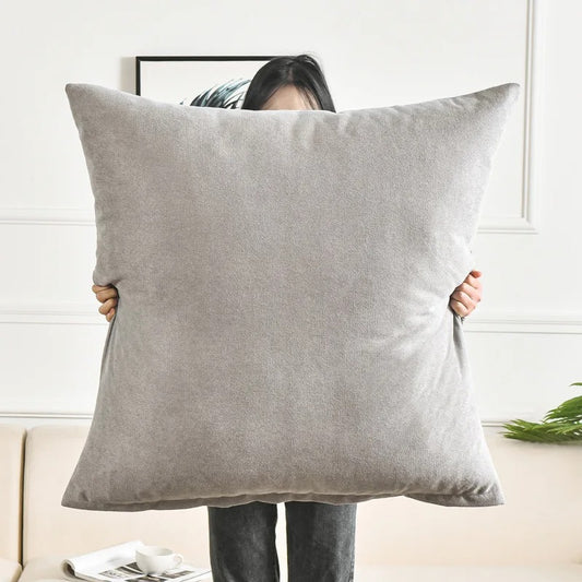 Housse coussin<br>Grande taille Gris Perle