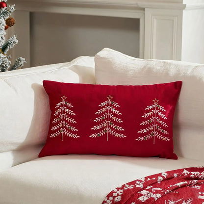 Housse coussin de Noel 30x50 Sapin