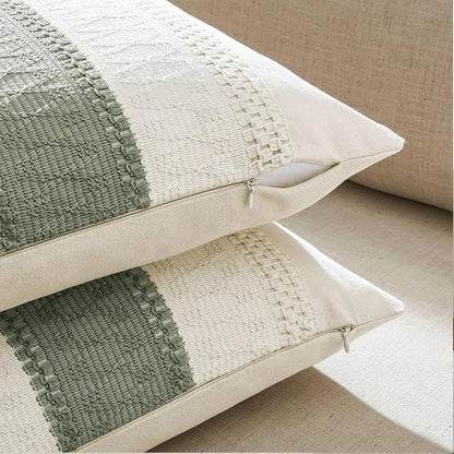 Housse coussin Boheme Chic Vert Sauge