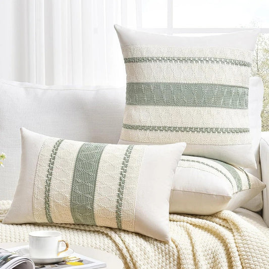 Housse coussin Boheme Chic Vert Sauge