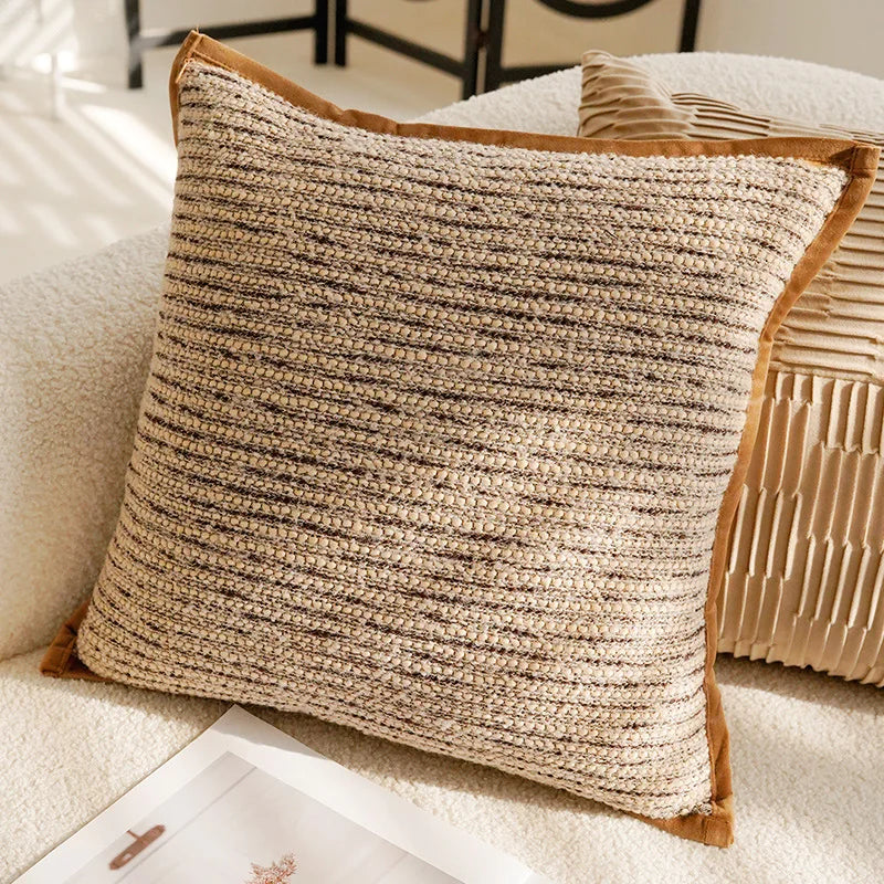 Housse coussin boheme<br> Tissage chiné