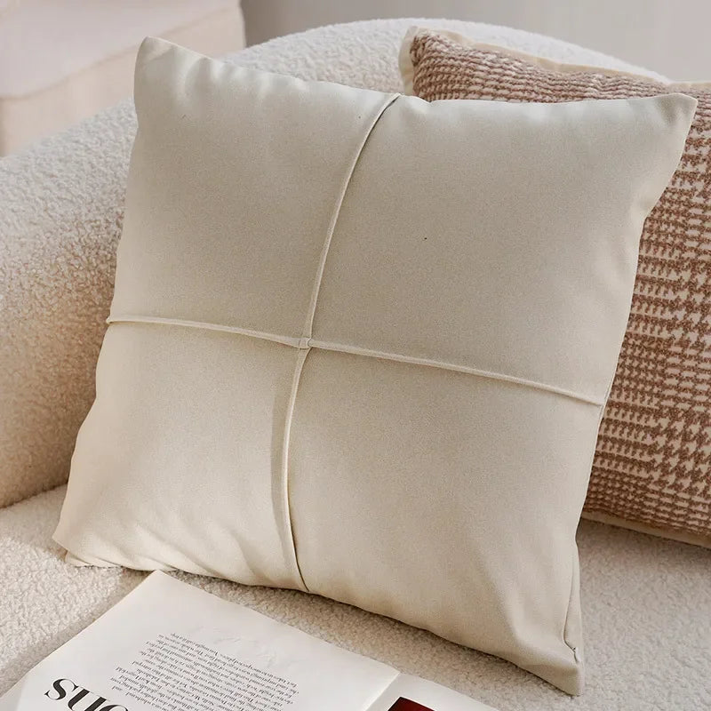 Housse de coussin Broderie<br> Fleurs - Ecru
