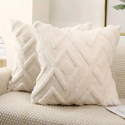 Housse de coussins Canapé motif Losanges Ivoire
