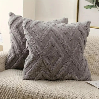 Housse de coussins Canapé Motif Losanges Gris
