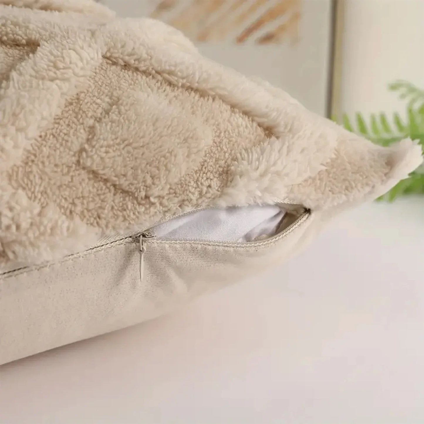 Housse de coussins Canapé motif Losanges Beige
