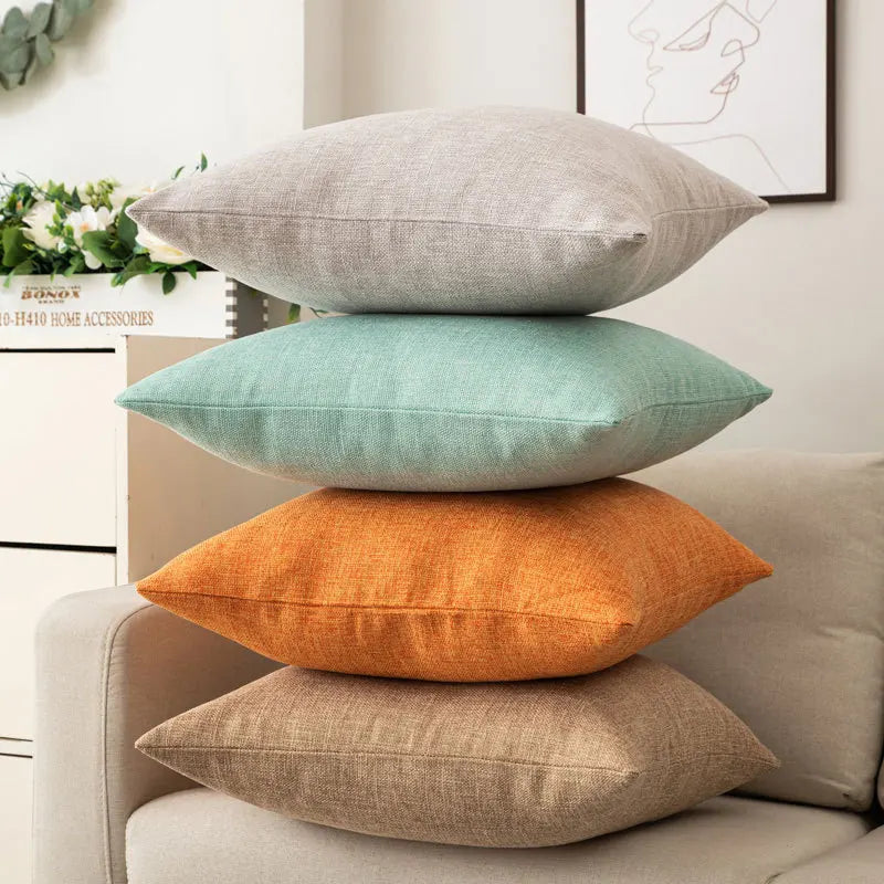 Housse coussin carré <br> Bleu ciel
