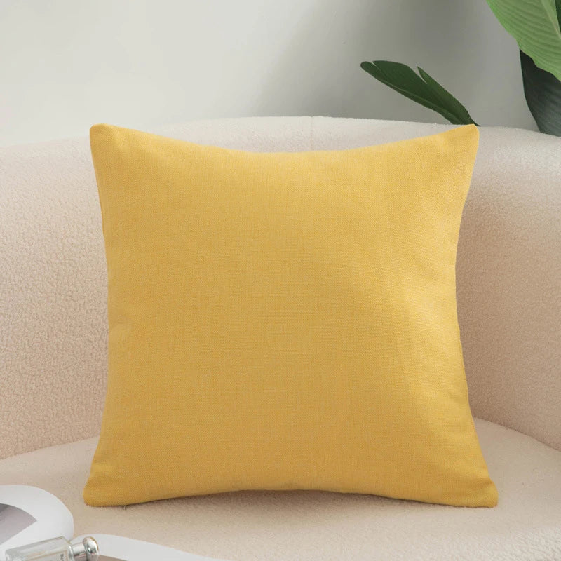 Housse coussin carré <br> Jaune