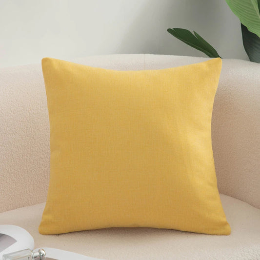 Housse coussin carré <br> Jaune
