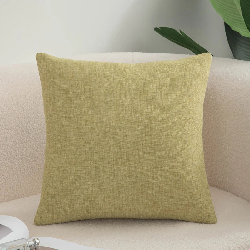 Housse coussin carré <br> Vert olive