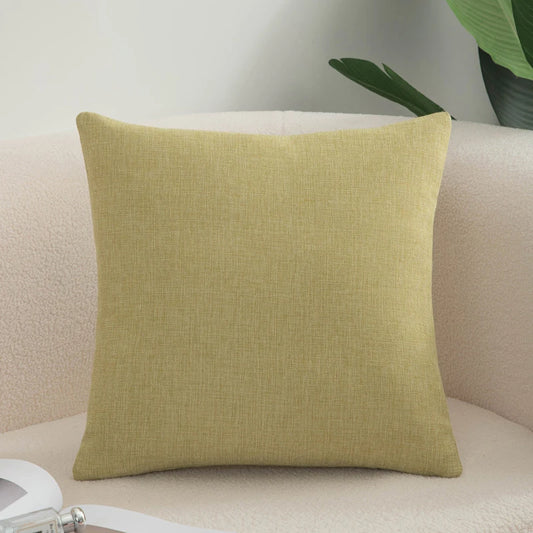 Housse coussin carré <br> Vert olive