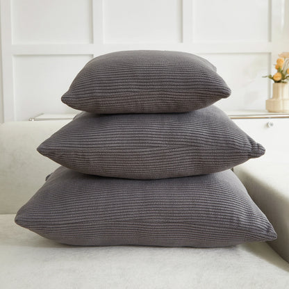 Housse de coussin Chenille Anthracite