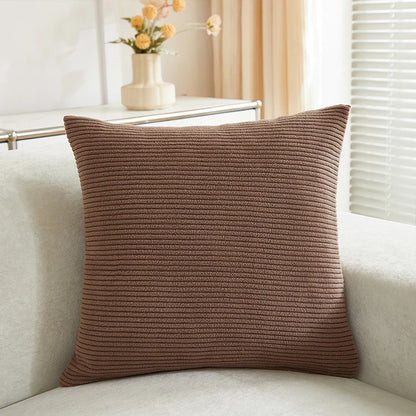 Housse de coussin Chenille Marron