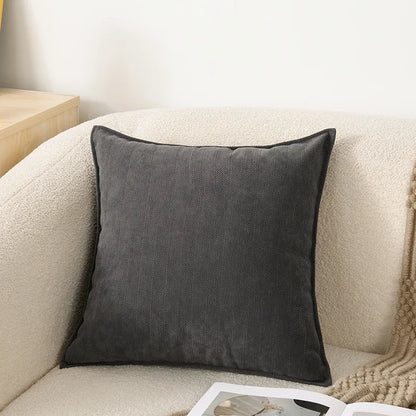 Housse de coussin chevron<br> Anthracite - 45x45