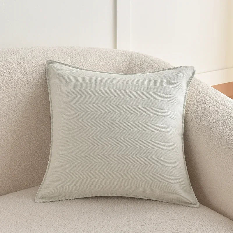 Housse de coussin chevron<br> Ecru - 45x45