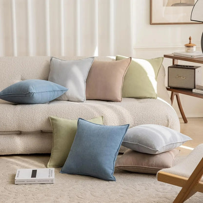 Housse de coussin chevron<br> Ecru - 45x45