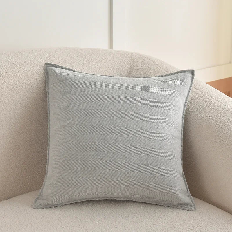 Housse de coussin chevron<br> Gris - 45x45