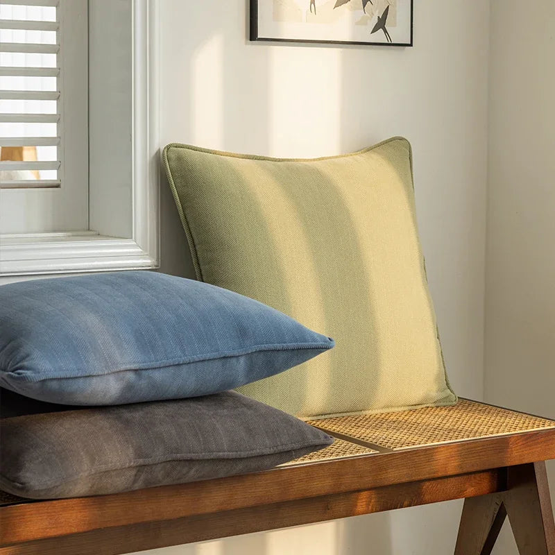 Housse de coussin chevron<br> Gris - 45x45