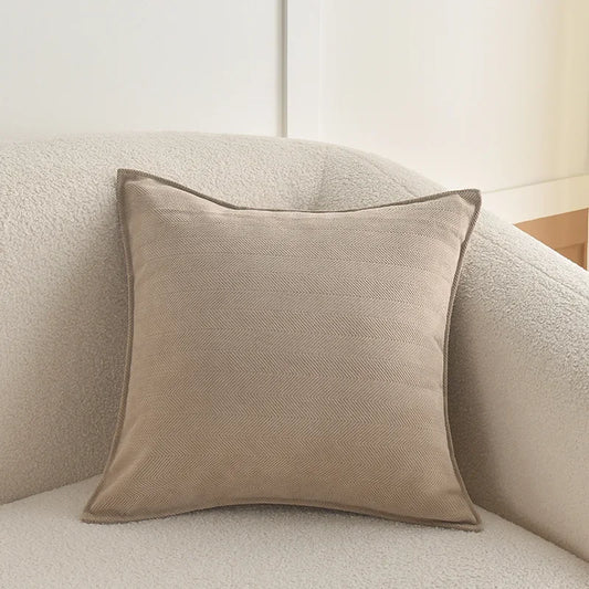 Housse de coussin chevron<br> Taupe - 45x45