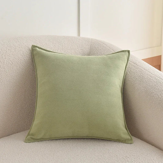 Housse de coussin chevron<br> Vert sauge - 45x45