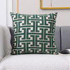 Housse de coussin Design Géométrique - Vert sapin
