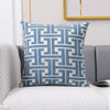 Housse de coussin Design Géométrique - Bleu minéral