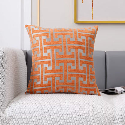 Housse de coussin Design Géométrique - Orange