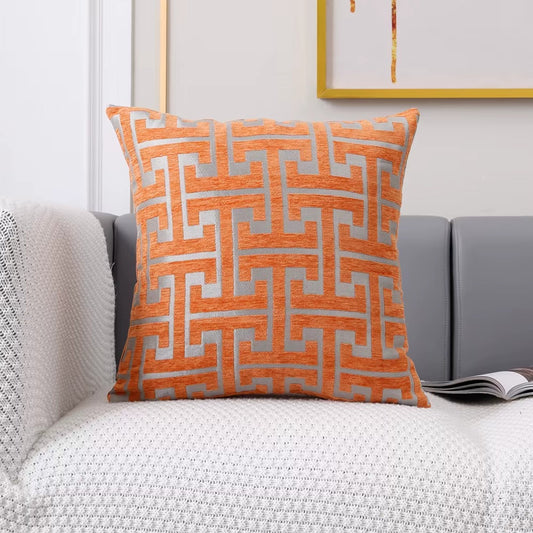 Housse de coussin Design Géométrique - Orange