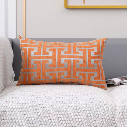 Housse de coussin Design Géométrique - Orange