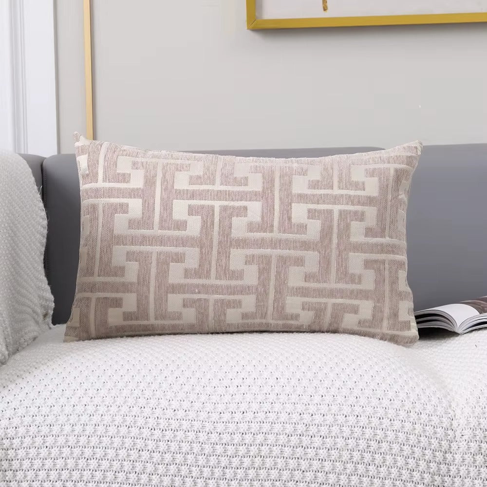 Housse de coussin Design Géométrique - Beige