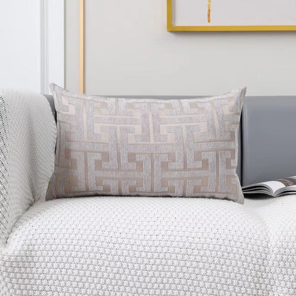 Housse de coussin Design Géométrique - Gris perle