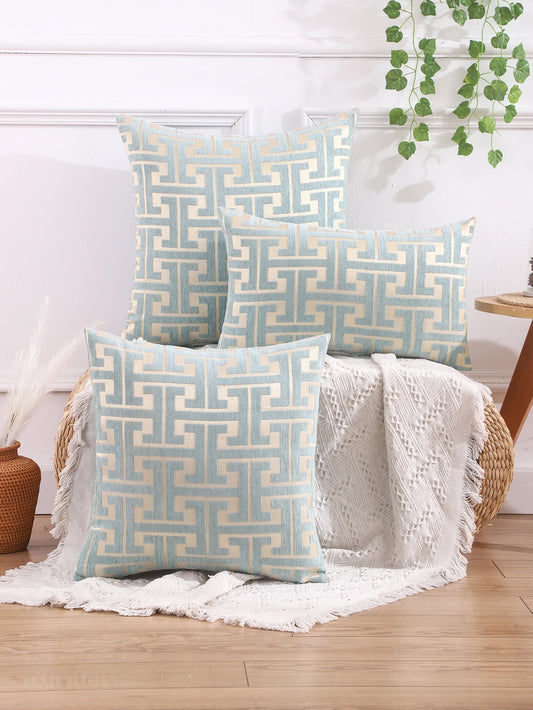 Housse de coussin Design Géométrique Bleu ciel