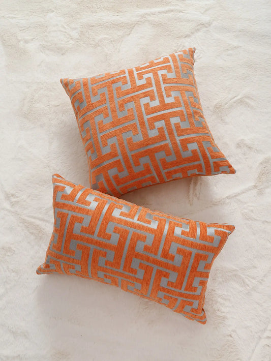 Housse de coussin Design Géométrique Orange