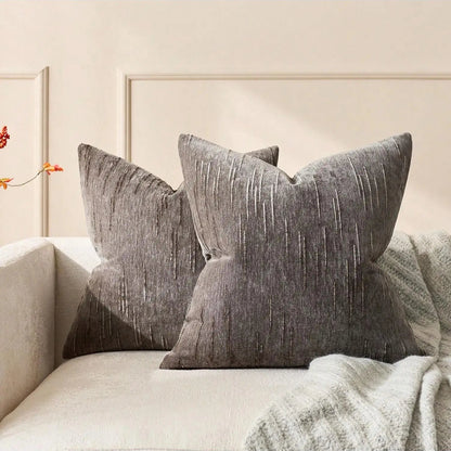 Housse de coussin en Lin 45x45 Anthracite