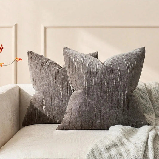 Housse de coussin en Lin 45x45 Anthracite