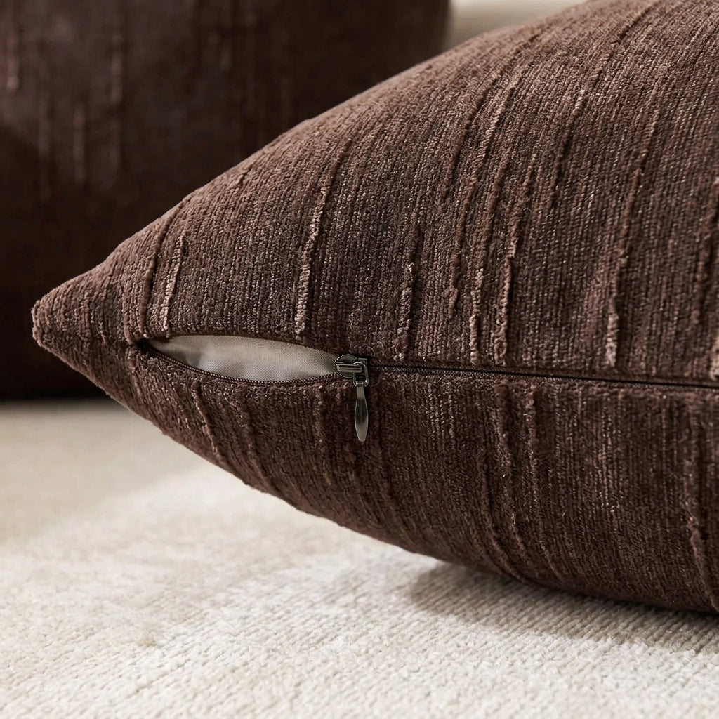 Housse de coussin en Lin 45x45 Moka