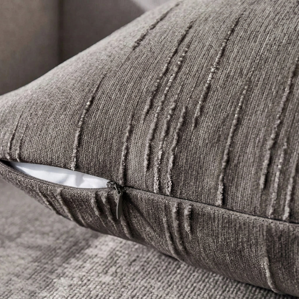 Housse de coussin en Lin 45x45 Anthracite