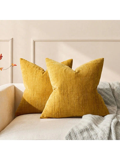 Housse de coussin en Lin 45x45 Anthracite