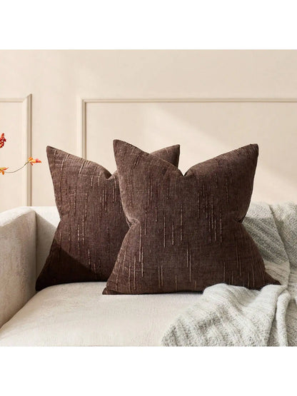 Housse de coussin en Lin 45x45 Anthracite