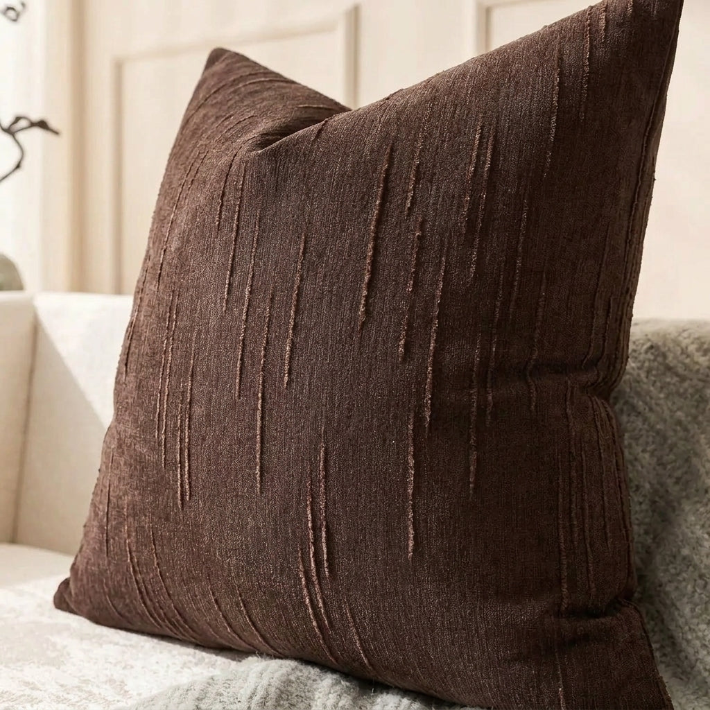 Housse de coussin en Lin 45x45 Moka