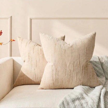 Housse de coussin en Lin 45x45 Beige