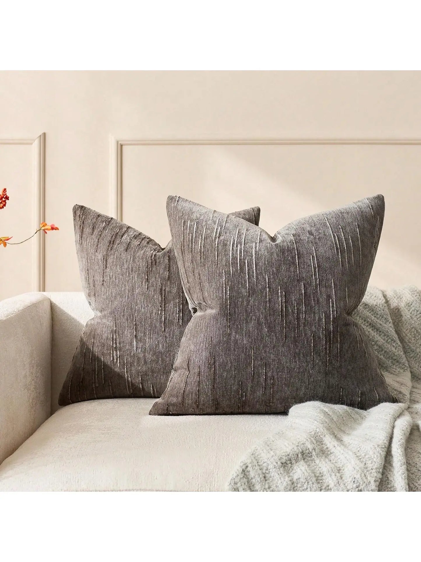 Housse de coussin en Lin 45x45 Beige