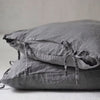 Housse de coussin en Lin Anthracite