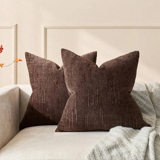 Housse de coussin en Lin 45x45 Moka