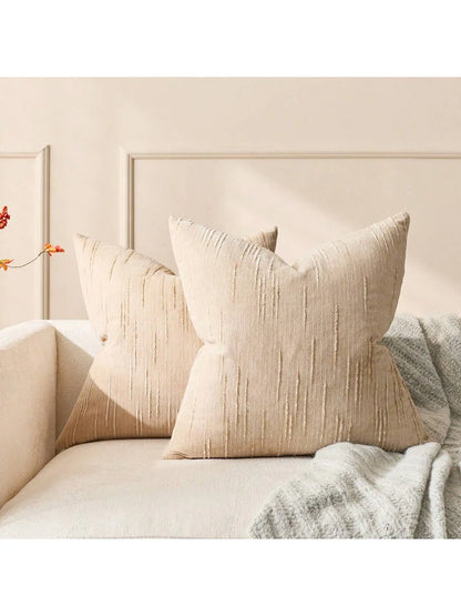 Housse de coussin en Lin 45x45 Ocre