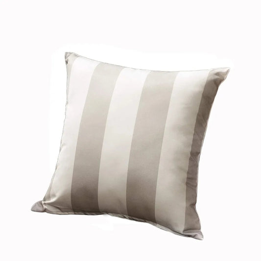 Housse de coussin Exterieur Imperméable Rayures Grises
